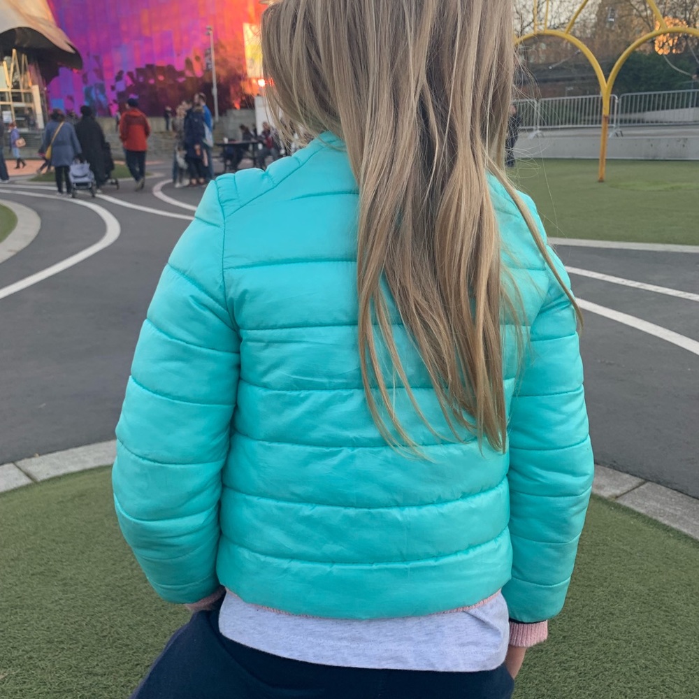 Zara girls 4/5 bluish/turquoise jacket - Picture 2 of 8